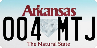 AR license plate 004MTJ