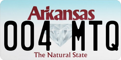 AR license plate 004MTQ