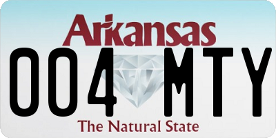 AR license plate 004MTY