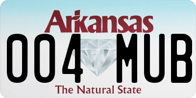 AR license plate 004MUB