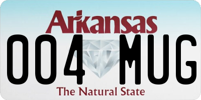 AR license plate 004MUG