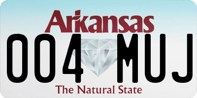 AR license plate 004MUJ