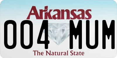 AR license plate 004MUM