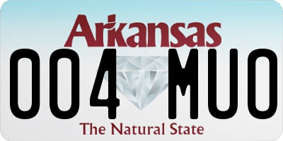 AR license plate 004MUO
