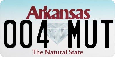 AR license plate 004MUT
