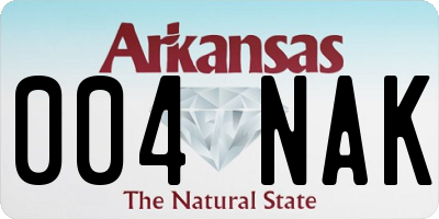 AR license plate 004NAK