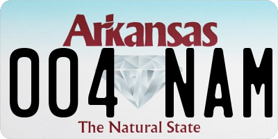 AR license plate 004NAM