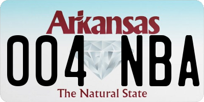 AR license plate 004NBA