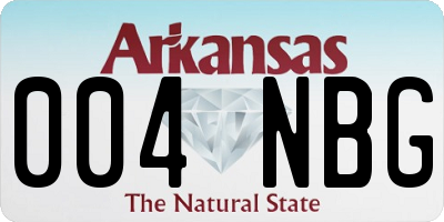 AR license plate 004NBG
