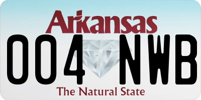 AR license plate 004NWB