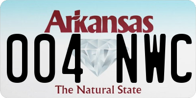 AR license plate 004NWC