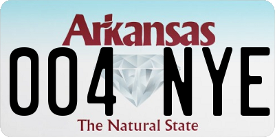 AR license plate 004NYE