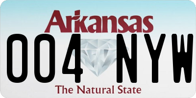 AR license plate 004NYW