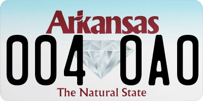 AR license plate 004OAO