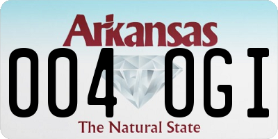 AR license plate 004OGI
