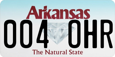 AR license plate 004OHR