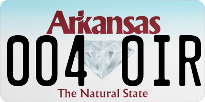 AR license plate 004OIR