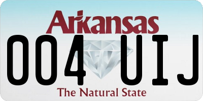 AR license plate 004UIJ