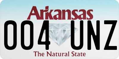 AR license plate 004UNZ