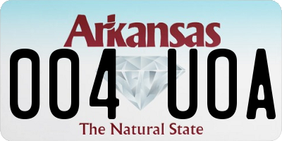 AR license plate 004UOA