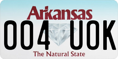 AR license plate 004UOK
