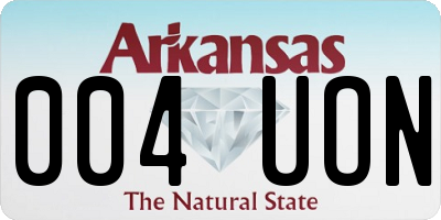 AR license plate 004UON