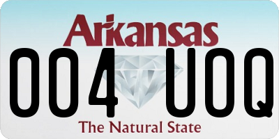AR license plate 004UOQ