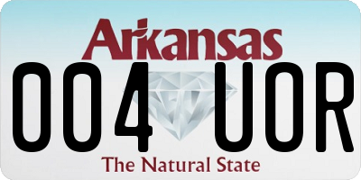 AR license plate 004UOR