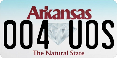 AR license plate 004UOS