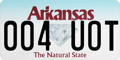 AR license plate 004UOT