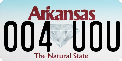 AR license plate 004UOU