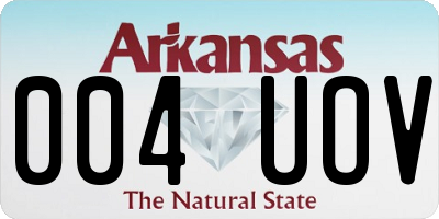 AR license plate 004UOV
