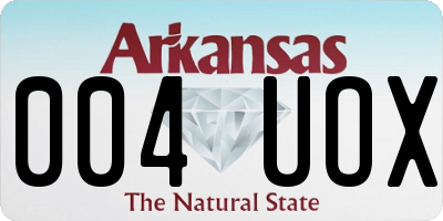 AR license plate 004UOX