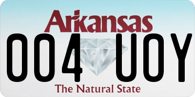AR license plate 004UOY