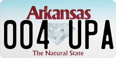 AR license plate 004UPA