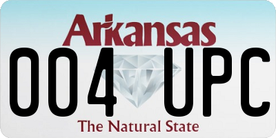 AR license plate 004UPC