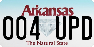 AR license plate 004UPD