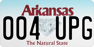 AR license plate 004UPG