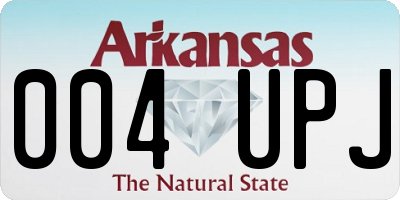 AR license plate 004UPJ