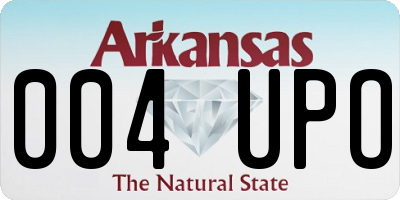 AR license plate 004UPO