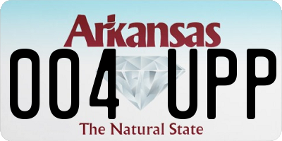 AR license plate 004UPP
