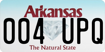 AR license plate 004UPQ