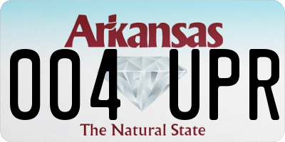 AR license plate 004UPR