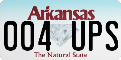 AR license plate 004UPS