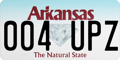 AR license plate 004UPZ