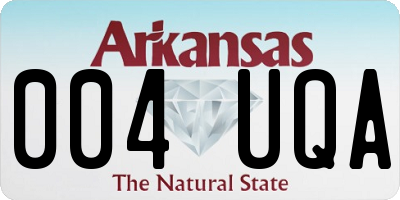 AR license plate 004UQA