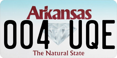AR license plate 004UQE