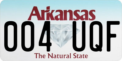 AR license plate 004UQF