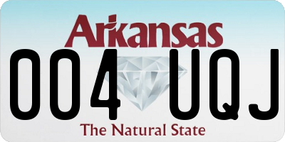AR license plate 004UQJ