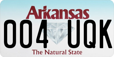 AR license plate 004UQK